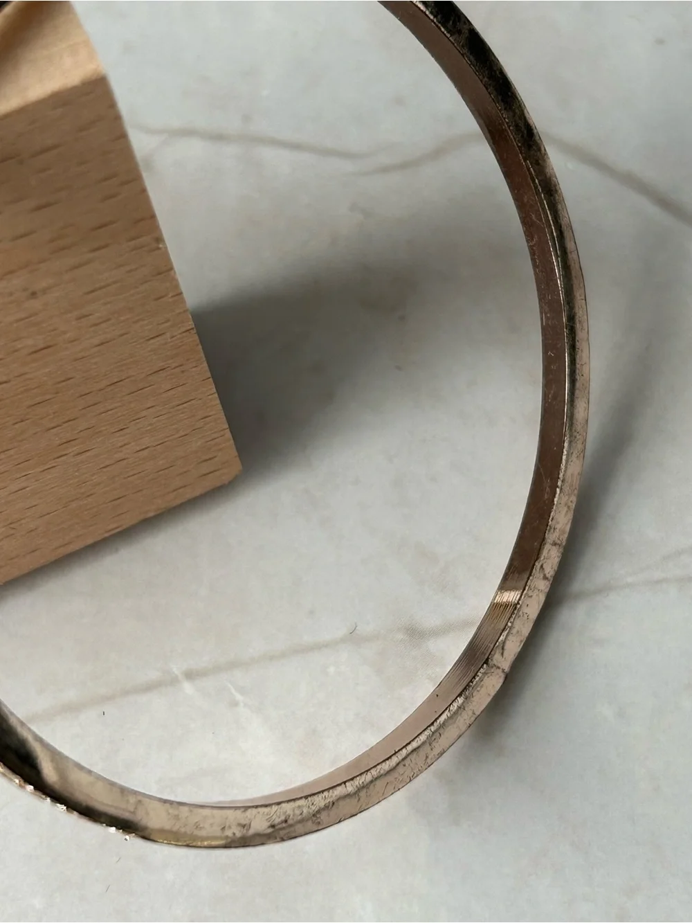 Delicate Rose Gold Tone Crystal Pavé Bangle Bracelet